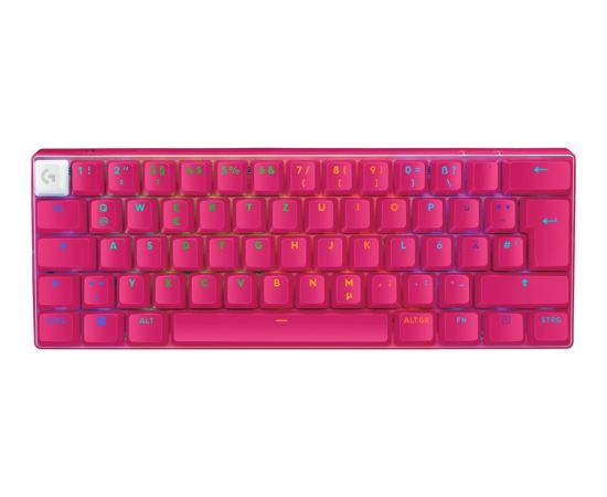 LOGITECH G PRO X 60 LIGHTSPEED Wireless Gaming Keyboard (Tactile) - MAGENTA - US INT'L - 2.4GHZ/BT - EMEA28-935 - TACTILE SWITCH