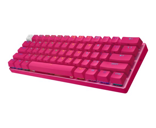 LOGITECH G PRO X 60 LIGHTSPEED Wireless Gaming Keyboard (Tactile) - MAGENTA - US INT'L - 2.4GHZ/BT - EMEA28-935 - TACTILE SWITCH