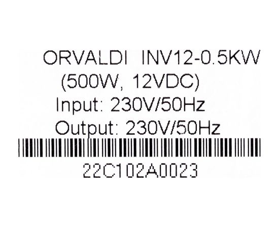 Orvaldi Inverter 12-500W Line-Interactive 0.5 kVA