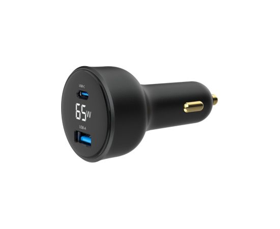 Auto lādētājs Gembird 2-port USB Car Fast Charger 65W Black