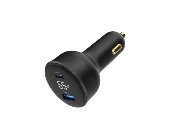 Auto lādētājs Gembird 2-port USB Car Fast Charger 65W Black