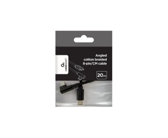 Kabelis Gembird USB Type-C Male - 8-pin Male 0.2 m Black