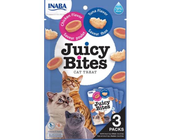 INABA Juicy Bites Chicken and tuna - cat treats - 3 x 11g