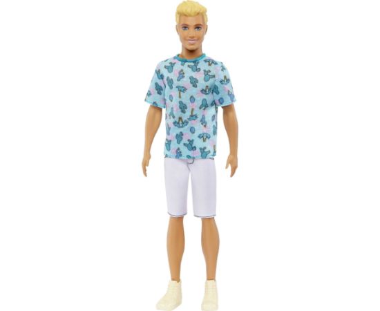 Lalka Barbie Mattel Ken Fashionistas 211 z blond włosami, w koszulce z kaktusami HJT10