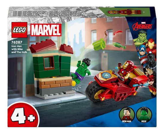 LEGO Marvel Iron Man z motocyklem i Hulk (76287)