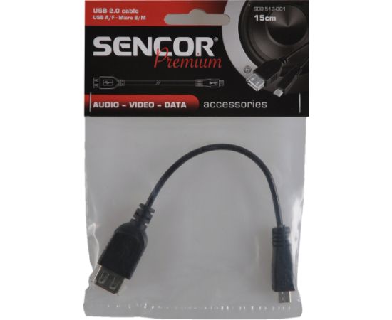 Кабель SENCOR USB 2.0, A/F-Micro B/M