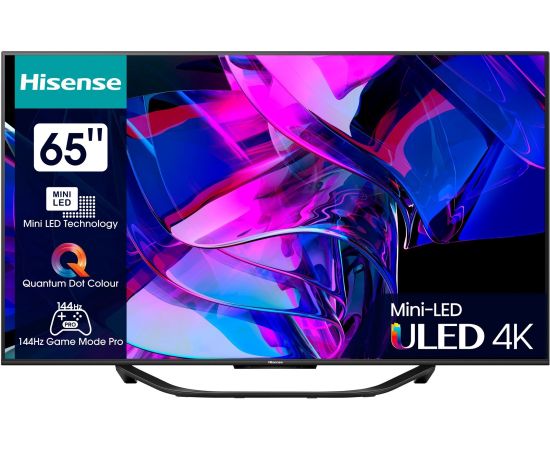 Hisense 65U7KQ, LED television - 65 -  silver, UltraHD/4K, triple tuner, HDR10+, WLAN, LAN, Bluetooth, 120Hz panel