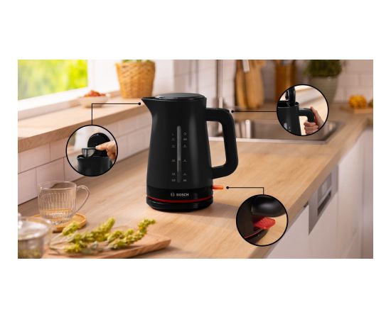 Bosch TWK3M123 electric kettle 1.7 L 2400 W Black