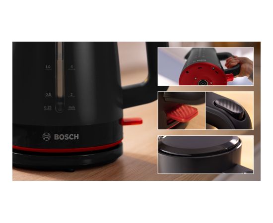 Bosch TWK3M123 electric kettle 1.7 L 2400 W Black