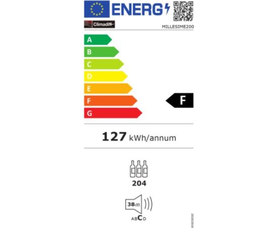 Wine cellar Climadiff MILLESIME200B black