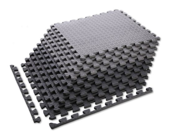 Sports equipment puzzle mat dark grey 9 pieces HMS MP12