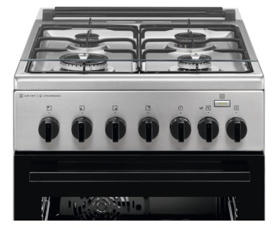 Electrolux LKK560010X 600.sērijas gāzes plīts Melna 50cm