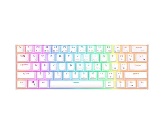 Mechanical keyboard Royal Kludge RK61 RGB, brown switch (white)