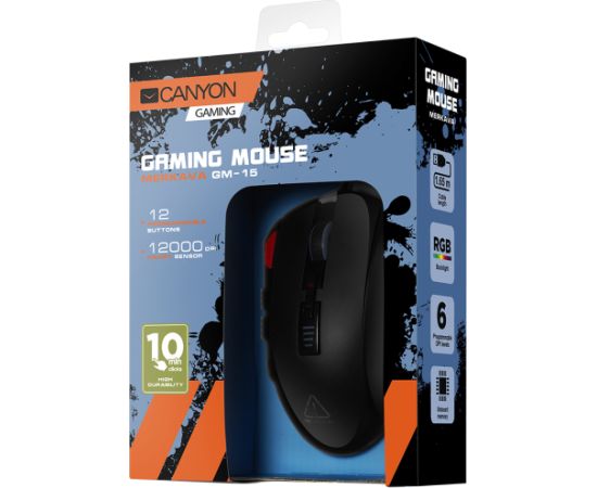 CANYON mouse Merkava GM-15 RGB 12buttons Wired Black