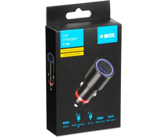 iBOX C-20 48W USB A+C Car Charger