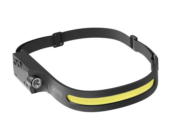 Savio FL-02 LED headlamp with motion sensor, USB-C, 350 lm, range 80m