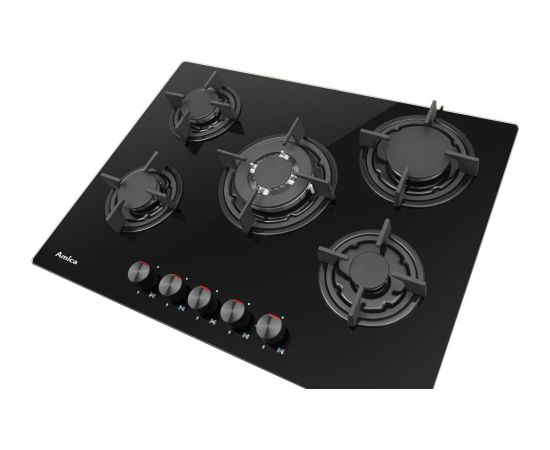 Amica PGCA7101AoB Black Built-in 70 cm Gas 5 zone(s)