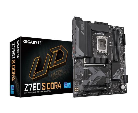 Mainboard GIGABYTE Intel Z790 LGA1700 ATX Memory DDR4 2xPCI-Express 3.0 1x 1xPCI-Express 4.0 16x 3xM.2 1xHDMI 1xDisplayPort 1xUSB 2.0 4xUSB 3.2 type B 1xUSB 3.2 1xUSB-C 1xOptical S/PDIF 1xRJ45 6xAudio port Z790SDDR4