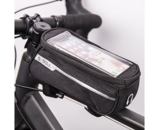 TFO Waterproof bike frame bag with phone holder black