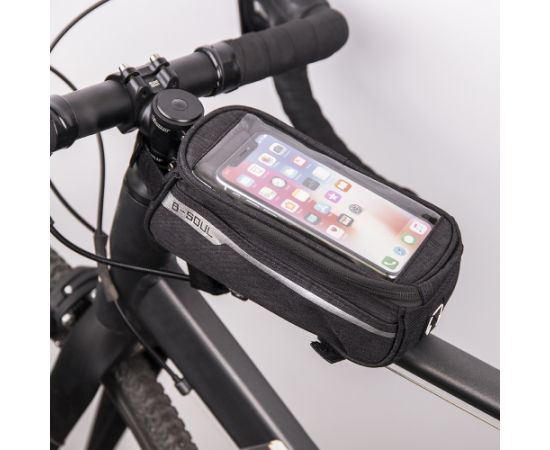 TFO Waterproof bike frame bag with phone holder black