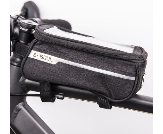 TFO Waterproof bike frame bag with phone holder black