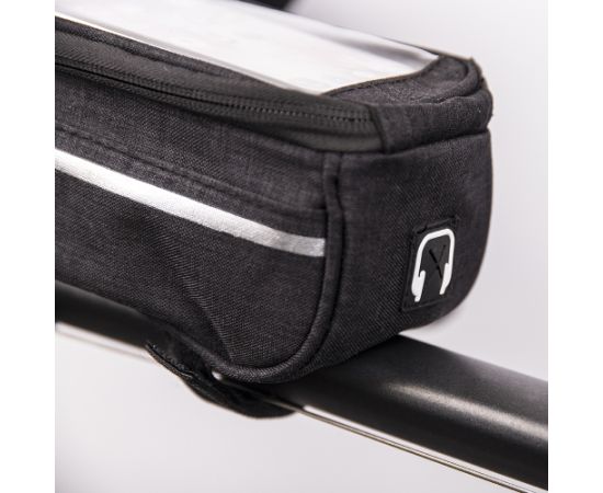 TFO Waterproof bike frame bag with phone holder black