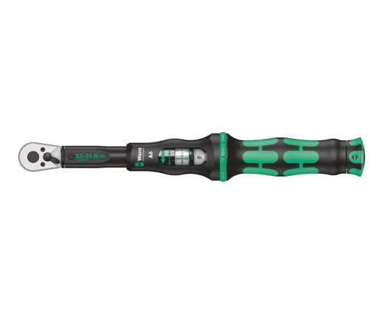 Wera torque wrench with reversible ratchet Click-Torque A 6 (black/green, output 1/4" for bits)