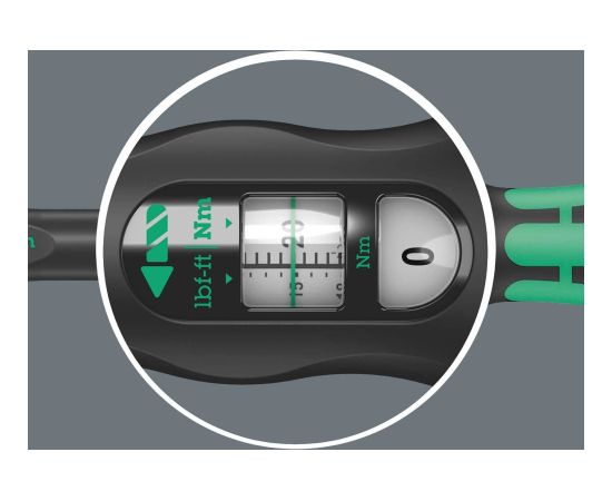 Wera torque wrench with reversible ratchet Click-Torque A 6 (black/green, output 1/4" for bits)