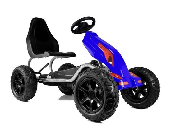 Lean Cars Pedal Gokart B012 Inflatable Wheels Blue