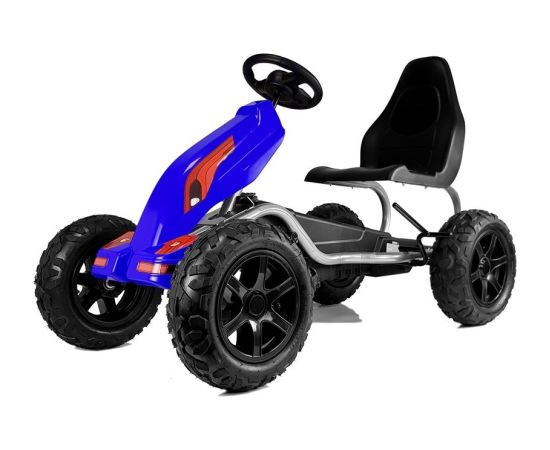 Lean Cars Pedal Gokart B012 Inflatable Wheels Blue