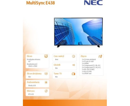 Monitor NEC MultiSync E438 (60005045)