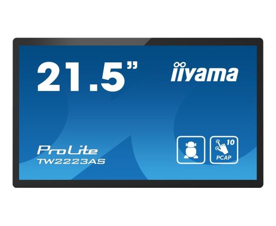 Monitor iiyama iiyama ProLite TW2223AS-B2 monitor komputerowy 54,6 cm (21.5") Full HD Ekran dotykowy Czarny