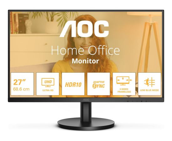 Monitor AOC AOC U27B3M 27inch 3840x2160 2xHDMI DP Black