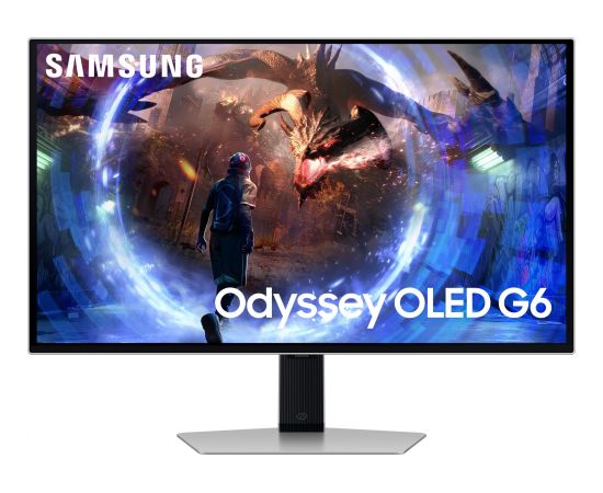 Monitor Samsung Samsung Odyssey G6 G60SD monitor komputerowy 68,6 cm (27") 2560 x 1440 px Quad HD OLED Srebrny