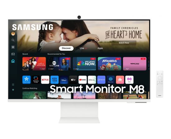 Monitor Samsung Monitor 32 cale SMART M80D VA 3840x2160 UHD 16:9 1xHDMI 1xUSB-C (65W) 2xUSB 2.0 4ms WiFi/BT (LS32DM801UUXDU)