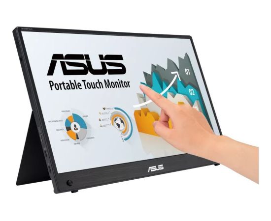 Monitor Asus ASUS ZenScreen MB16AMTR monitor komputerowy 39,6 cm (15.6") 1920 x 1080 px Full HD LCD Ekran dotykowy Czarny