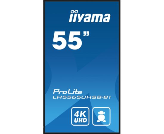 Monitor iiyama iiyama LH5565UHSB-B1 signage display Kiosk 138,7 cm (54.6") LED Wi-Fi 800 cd/m² 4K Ultra HD Czarny Procesor wbudowany Android 11 24/7