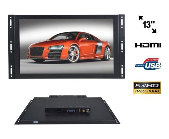 Monitor Nvox Monitor open frame ips led 13cali full hd vga hdmi usb av 12v 230v