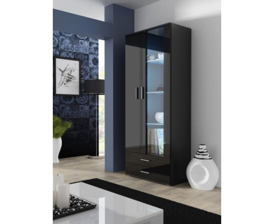 Cama Meble Cama display cabinet SOHO S6 2D2S black/black gloss