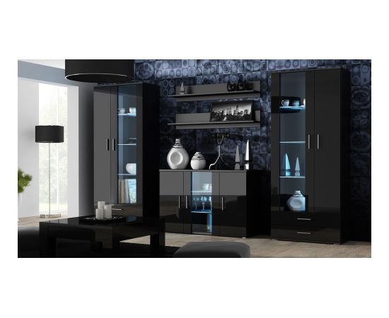 Cama Meble Cama display cabinet SOHO S6 2D2S black/black gloss