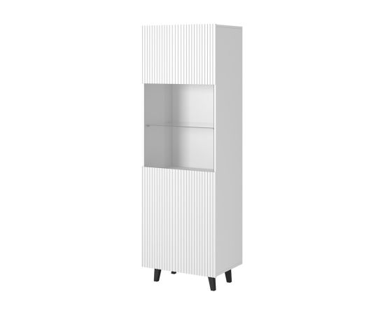 Cama Meble Display cabinet PAFOS 60x40x182 cm white matt