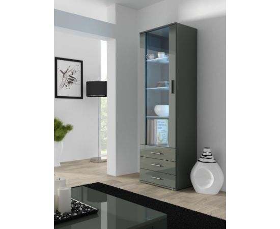 Cama Meble Cama display cabinet SOHO S1 grey/grey gloss