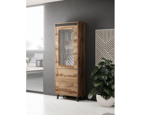 Cama Meble Cabinet NORD 60x38x182.5 cm oak wotan/anthracite