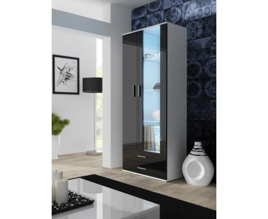 Cama Meble Cama display cabinet SOHO S6 2D2S white/black gloss