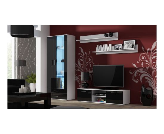 Cama Meble Cama display cabinet SOHO S6 2D2S white/black gloss