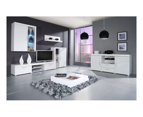 Cama Meble Cama hanging display cabinet SAMBA white/white gloss