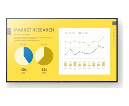 Monitor Sony Sony FW-50EZ20L signage display Płaski panel Digital Signage 127 cm (50") LED Wi-Fi 350 cd/m² 4K Ultra HD Czarny Android 16/7