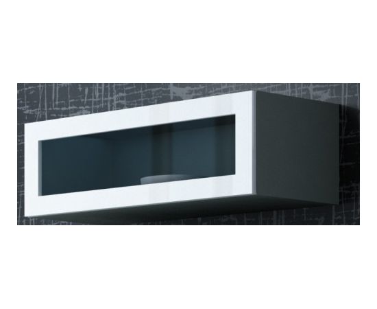 Cama Meble Cama Cabinet VIGO "90" glass 90/35/32 grey/white gloss