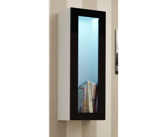 Cama Meble Cama Cabinet VIGO "90" glass 90/35/32 white/black gloss