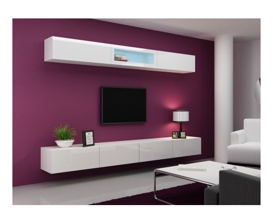 Cama Meble Cama Cabinet VIGO "90" glass 90/35/32 white/white gloss